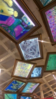 The ceiling of a gift store in Huashan Cultural Park