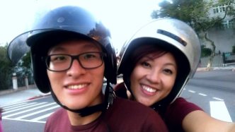 One of my new favourite things to do in Taiwan is riding around on a scooter with this good friend !
